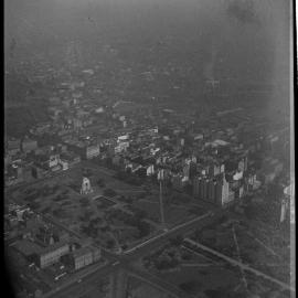 Aerial view of Hyde Park, Sydney, 1936