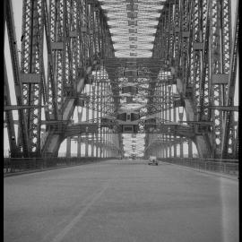 Sydney Harbour Bridge heading north, Bradfield Highway Sydney, 1937