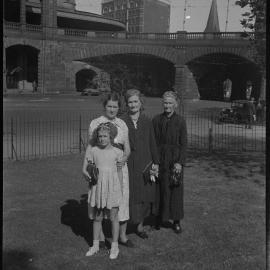 Bryant family outside Sydney Central Railway Station, Eddy Avenue Haymarket, circa 1937