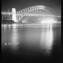 Sydney Harbour Bridge by Night, Circular Quay, Sydney, 1937
