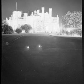 Government House illuminated by night, Sydney, 1938