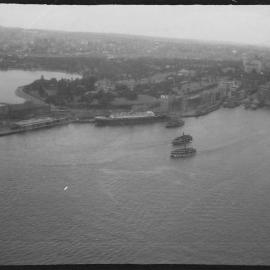 Sydney from top chord of Sydney Harbour Bridge, Sydney, 1932