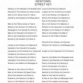 Transcript - Sands Postal Directory, Newtown entries, 1876