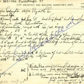 Building Survey Card - 142-146 Castlereagh Street Sydney