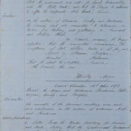 Minutes of Council, Apr 1872 [Newtown Municipal Council]
