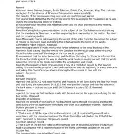 Transcript, Minutes of Council, Nov 1898 [Newtown Municipal Council]