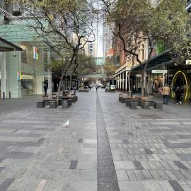 View north down Pitt Street Mall during Covid-19 Pandemic, 2021
