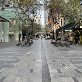 View north down Pitt Street Mall during Covid-19 Pandemic, 2021