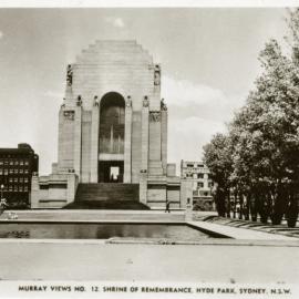 Shrine of Remembrance at the Anzac War Memorial, Hyde Park Sydney, circa 1935-1940