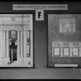 Competitive plan design, Daily Telegraph Building, HR Ross and Rowe Architects Entry F, circa 1930