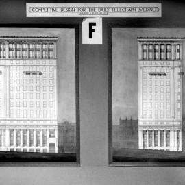 Competitive plan design, Daily Telegraph Building, HR Ross and Rowe Architects Entry F, circa 1930
