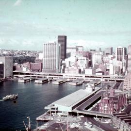 View from Harbour Bridge, Circular Quay Sydney, 1967