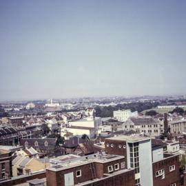 View looking south east towards Moore Park from St Margaret's Hospital, Surry Hills, 1967