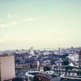 View looking north east towards Rushcutters Bay from St Margaret's Hospital, Surry Hills, 1967