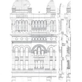 Colour our City - Street elevation, Queen Victoria Building (QVB) Sydney, 1892