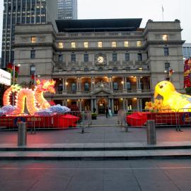 Dragon and dog lanterns, Lantern festival, Chinese New Year, Alfred Street Sydney, 2006
