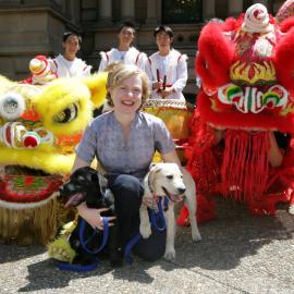 Chinese lions and dogs, Chinese New Year, Sydney Town Hall, 2006