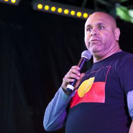 Kevin Kropinyeri performs at NAIDOC in the City, Hyde Park, 2013