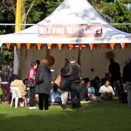 Weaving workshop at NAIDOC in the City, Hyde Park, 2013
