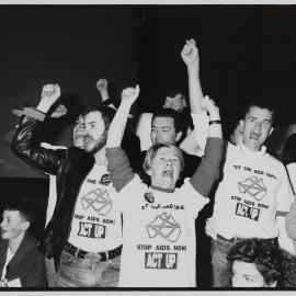 ACT UP protest rally, 1990