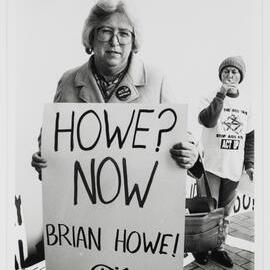 ACT UP protester against the slow response to treating HIV/AIDS, 1990