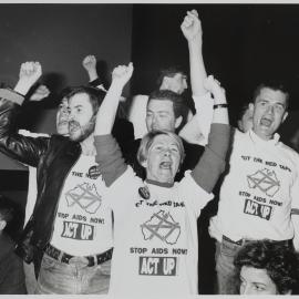 ACT UP protest at AIDS Conference Canberra, 1990