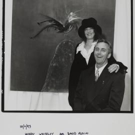 Wendy Whiteley and David Austin at launch of Lyrebird artwork, 1993