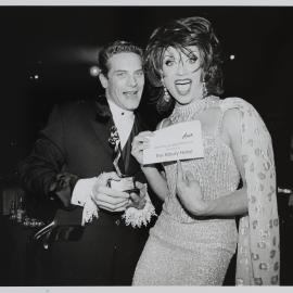 Nigel Shaw wins a The Drag Industry Variety Awards (DIVA), Beresford Hotel, Bourke Street Surry Hills, 1996