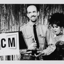 Gerald Lawrence receives a The Drag Industry Variety Awards (DIVA) award, Oxford Street Darlinghurst, 1997