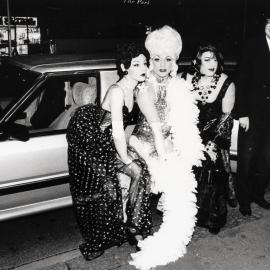Drag queens arrive at The Drag Industry Variety Awards (DIVA), 1993