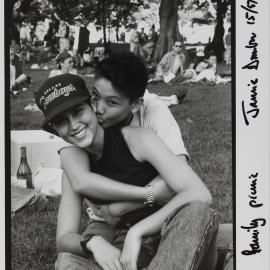 Family picnic day in unknown park, 1994