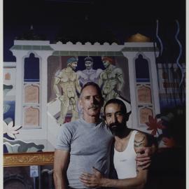 Artists with their mural, The Oxford Hotel, Oxford Street Darlinghurst, no date