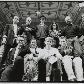 Arrestees outside Mark Foy's Emporium, Liverpool Street Sydney, 1991