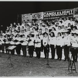 Sydney Gay and Lesbian Choir (SGLC) perform at Candlelight AIDS memorial, 1994