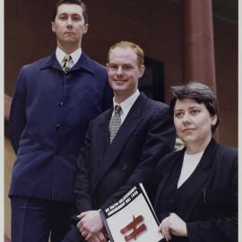 Gay and Lesbian Rights Lobby for same sex relationship reform at Parliament House Macquarie Street Sydney, 1998