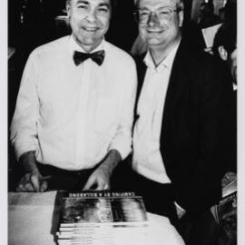 Robert French signing copies of Camping by a Billabong, 1993