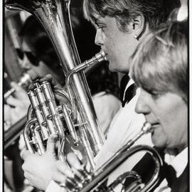 Brass players from the Mardi Gras band, no date