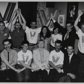 Sydney supporters at Lizard Lounge, Oxford Street Darlinghurst, 1993