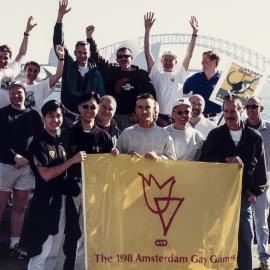 Team Sydney members for Amsterdam Gay Games, Royal Botanic Gardens Sydney, 1997