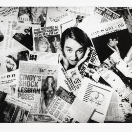 Diane Hamer with headlines, 1994