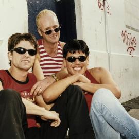 Hand in Hand party recovery in unknown laneway, 1999