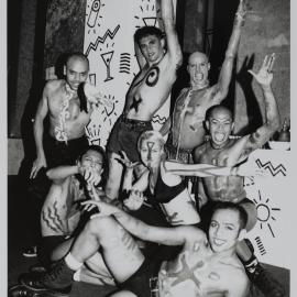 Dancers at the Party for Life, Keith Haring exhibition, Museum of Contemporary Art Sydney, 1997