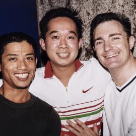 Matthew Hua and friends at unknown event, 1999