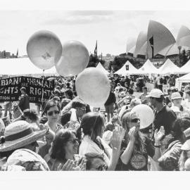 International Women's Day rally, Circular Quay, 1998