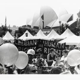 International Women's Day rally in Circular Quay Sydney, 1998