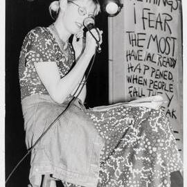 Heather Grace Jones performing at Performance Positive, 1997