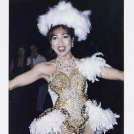 Performer dancing at a Juice event, Phoenix Bar, Oxford Street Darlinghurst, 1999