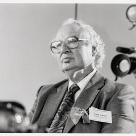 Peter Karmel, Chairman of the Australian National Advisory Committee on AIDS, Canberra, 1990