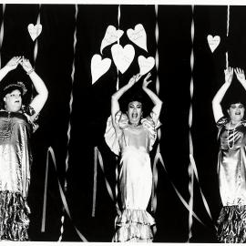 Drag performers, Sydney Latin American Club event, King Street Newtown, 1996