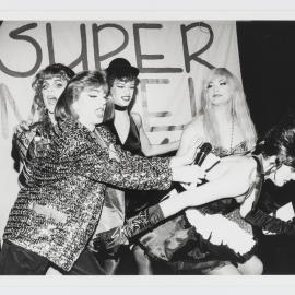 Drag queens perform at The Flinders Hotel, Flinders Street Darlinghurst, 1994